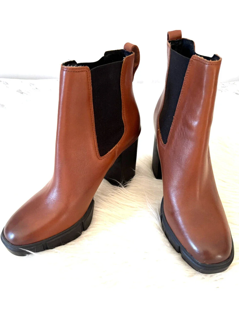 Steve Madden Women's Revised Fashion Booties Cognac Size 11M